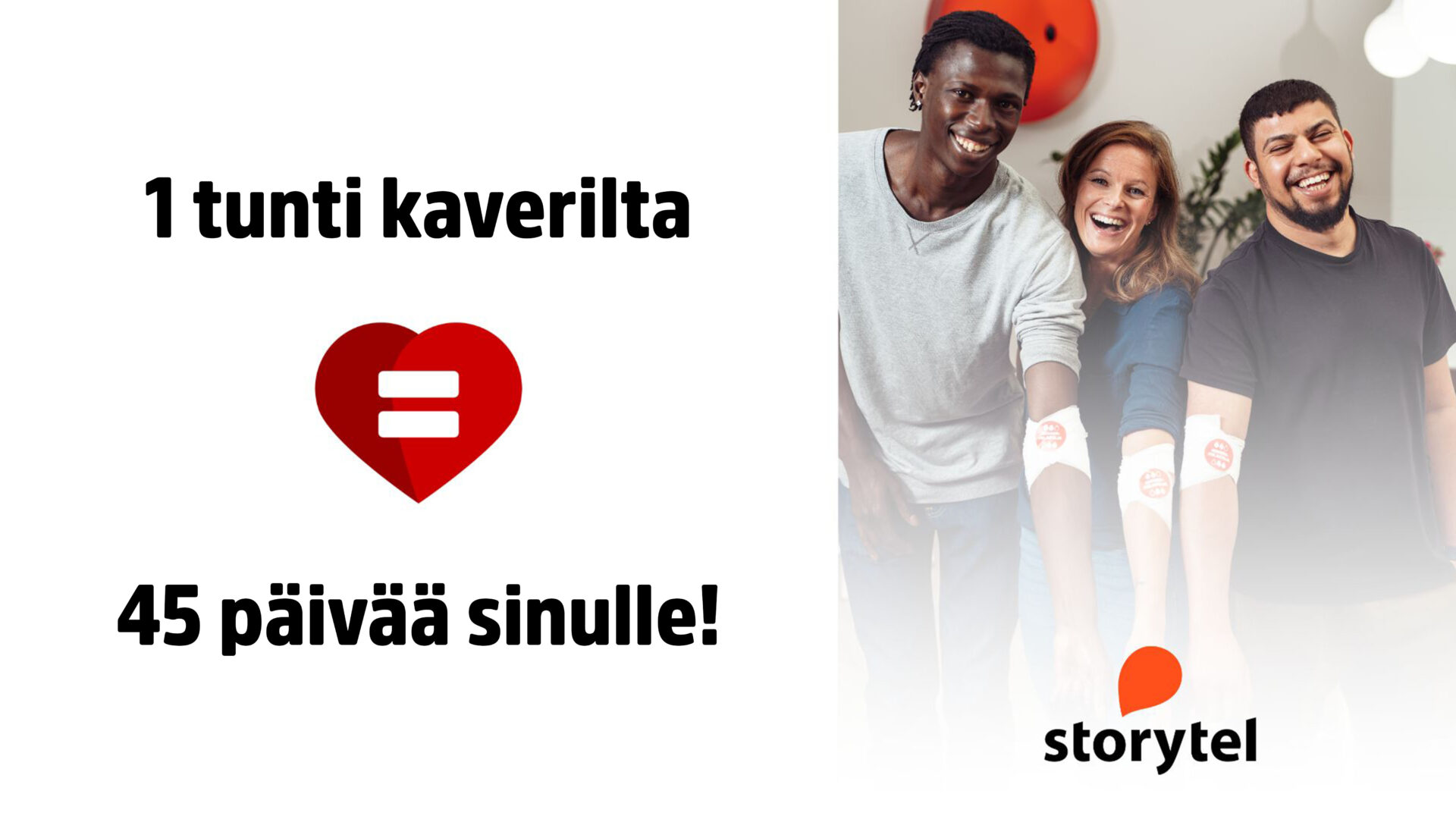 kannusta kaveria luovuttamaan verta, saat storytelin lahjakortin